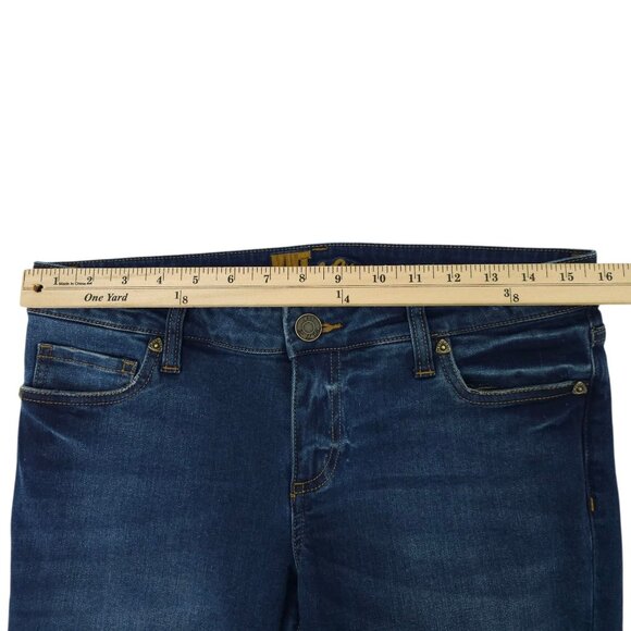 Kut From The Kloth Distressed Ankle Jeans Womens Size 6 Frayed Hem Skinny Denim - Picture 3 of 15